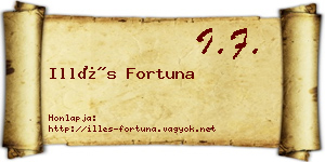 Illés Fortuna névjegykártya